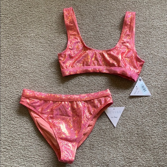 Dippin’ Daisy’s Other - NWT Dippin’ Daisy’s Pink Scoop High Waist Bikini